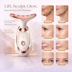 7-in-1 Light Therapy - for Anti-Aging, Acne, Brightening, Face massage, Lymphatic Drainage & Wrinkle Reduction