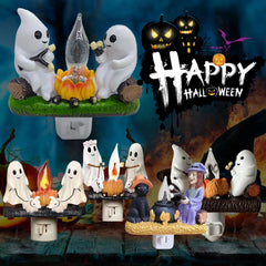 Noxmo GhostGlow™ Nightlight – Flickering Halloween Campfire Light