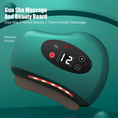 Electric Gua Sha Lymphatic Drainage Massager with Red Light Therapy - For Face Sculpting, for Pain Relief & Anti-Aging
