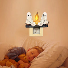 Noxmo GhostGlow™ Nightlight – Flickering Halloween Campfire Light